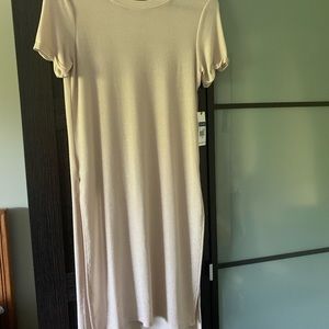 Shimmery cream hi-low dress